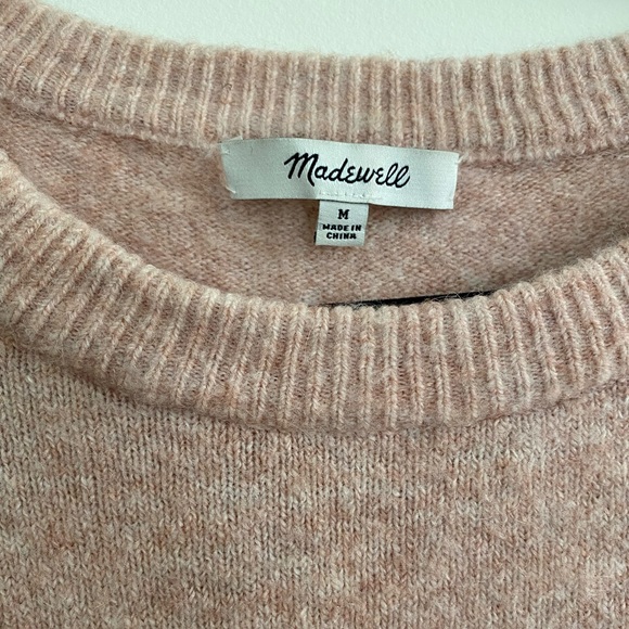 Madewell Gladwell Balloon-Sleeve Pullover Sweater in Heather Rose - Picture 6 of 9